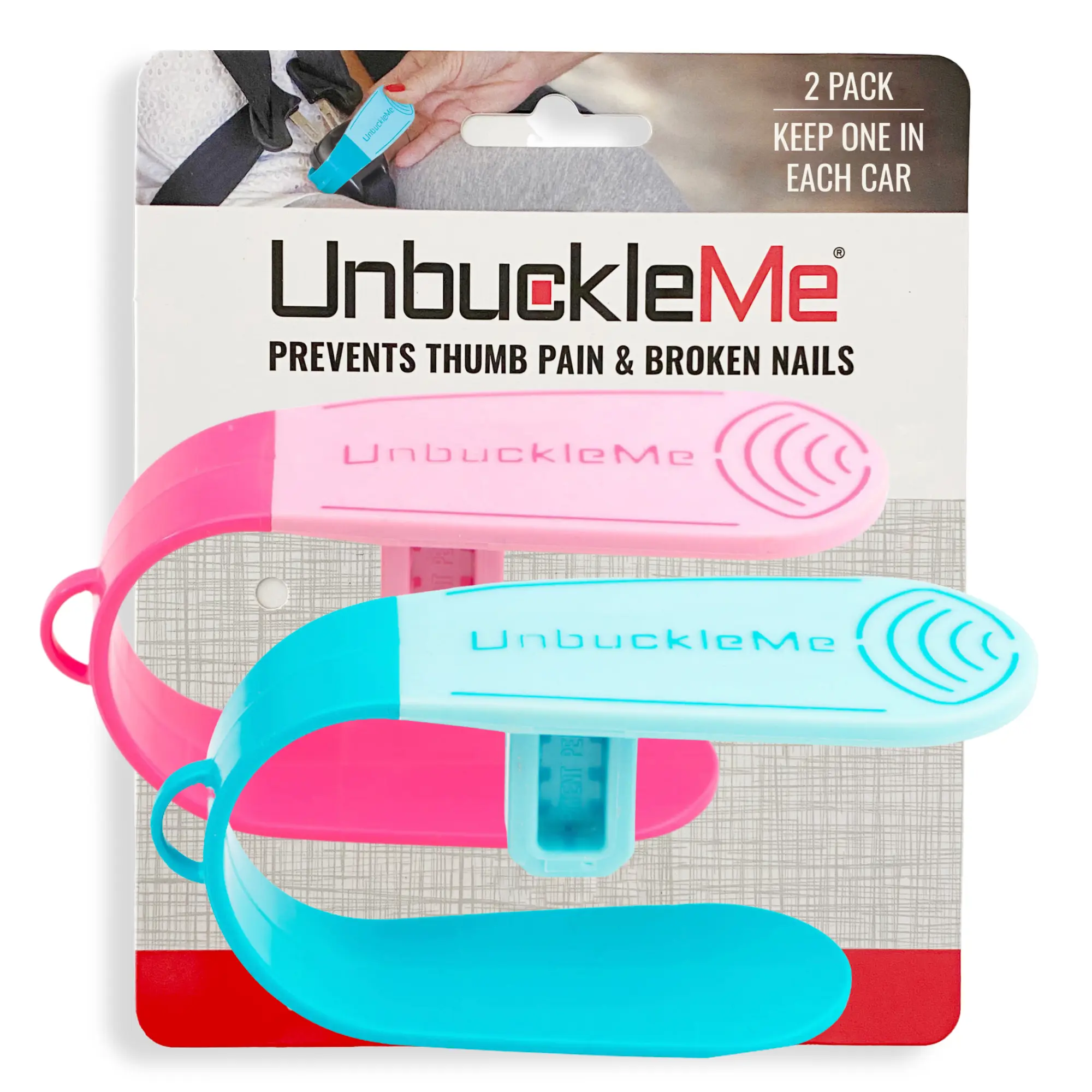 UnbuckleMe Car Seat Buckle Release Tool, 2-Pack Infant Baby Travel Accessory, Strollers & Car Seat Helper for Broken Nails