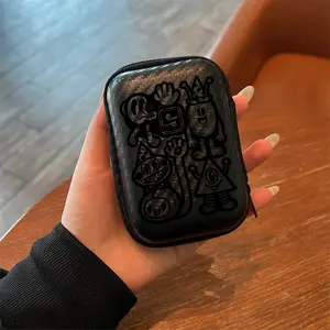 Party Graffiti Figure Pattern Storage Box, Essential Office & Travel Organizer, Durable Eva Hard Shell, Mesh Pocket Design