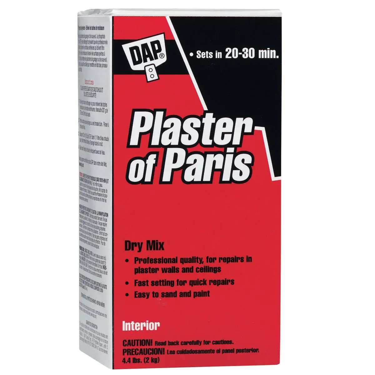 4 lbs Powdered Plaster of Paris Dry Mix - Fast Setting Automotive & Motorcycle Wall Patching Holes Plaster, No Shrinkage Casts Material