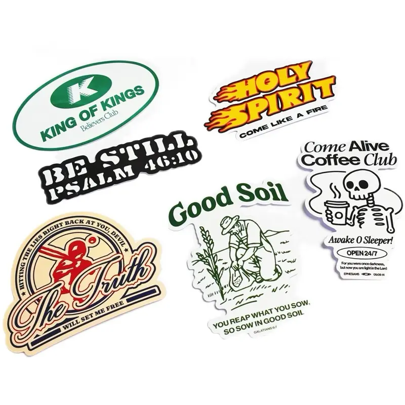 Set Free Sticker Pack - 6 Christian Stickers with original designs