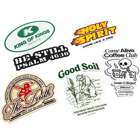 Set Free Sticker Pack - 6 Christian Stickers with original designs