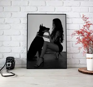 [SALE UP TO 50% - UNFRAMED] Luxury Doberman Poster for Hypebeast Room Decor - Black and White Fashion Print - Complimentary Delivery
