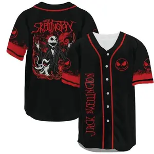 Jack Skellington and Zero Design for Halloween Enthusiasts, Unisex Style, Perfect Gift Idea Baseball Jersey