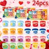 24pcs or 48pcs Lip Balm Lip Moisturizing Set 8 kinds of fruit flavor lip mask,4-in-1 lip care is suitable for dry peeling, dark sunken, reducing lip lines, moisturizing lipstick, and repairing lipstick Hydrating Lip Mask, Moisturizer, Smooth, Adults