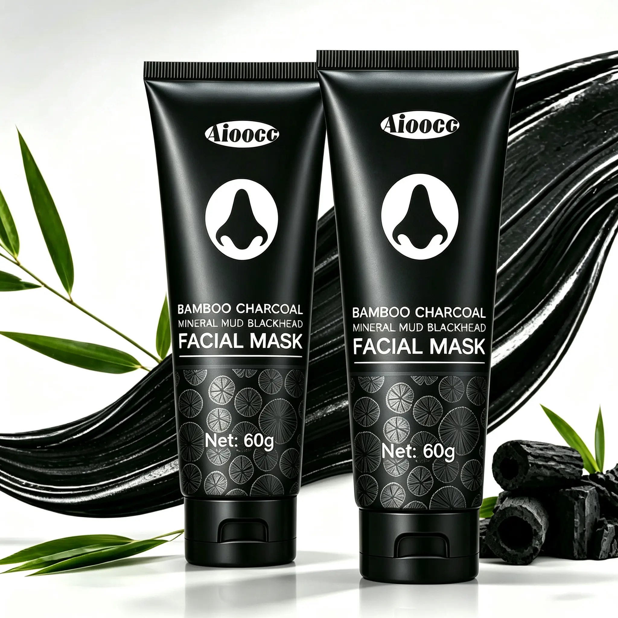 Bamboo Charcoal Peel-Off Face Mask Nose And Face Blackhead Remover, Hydrating And Moisturizing, Cleansing And Shrinking Pores, Natural Power, Deep Cleansing, Suitable For All Skin Types.