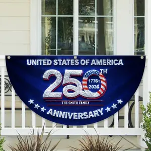 God Bless America 250Th Anniversary Non Pleated Fan Flag 4Th Of July Yard Decorations