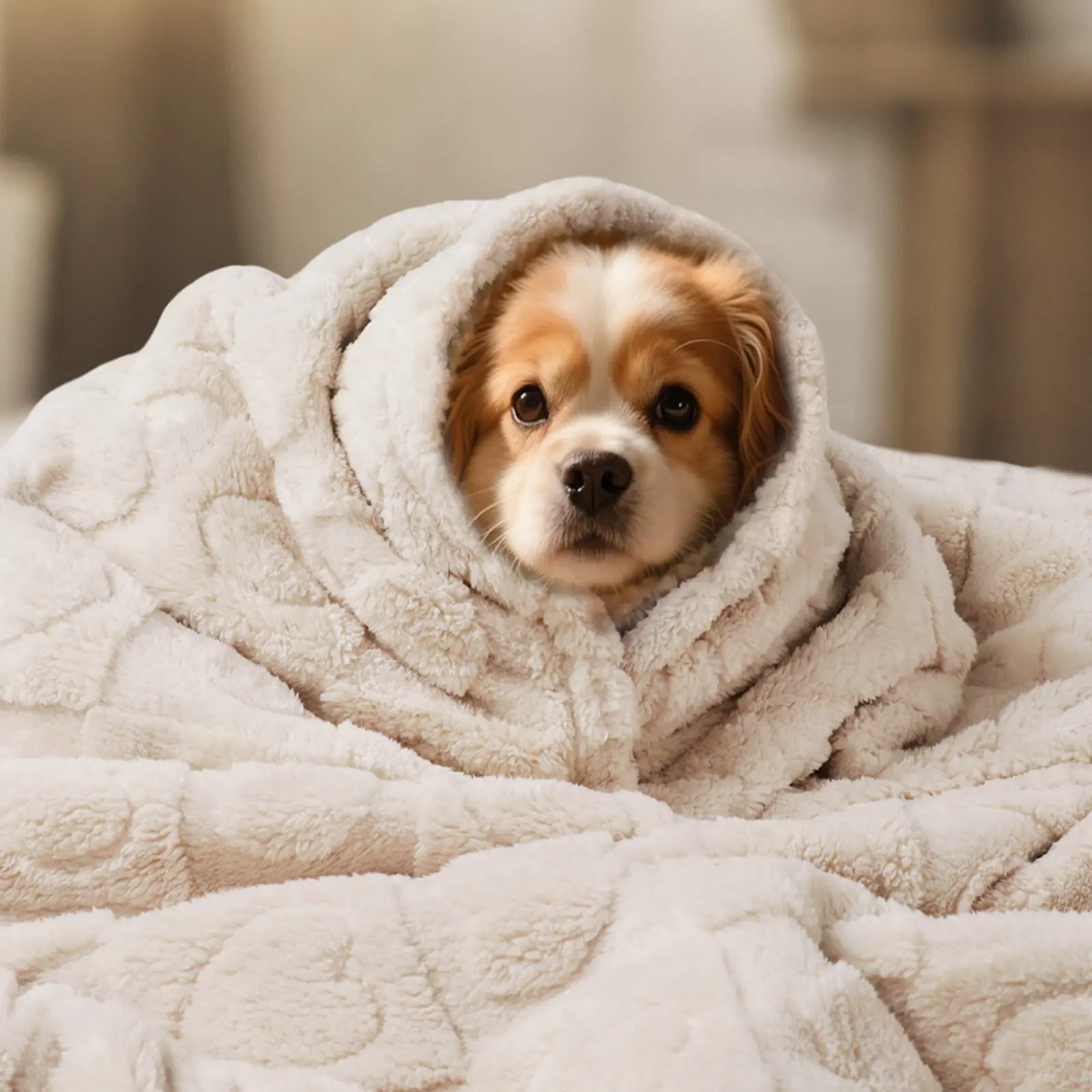 Luciphia Waterproof Dog Blanket for Small, Medium Dogs Washable Couch Protector Soft Fluffy 3D Heart Jacquard Puppy Cat Blanket with Sherpa Fleece Cozy Calming Throw Blankets