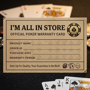 OFFICIAL WARRANTY CARD by I'M ALL IN STORE