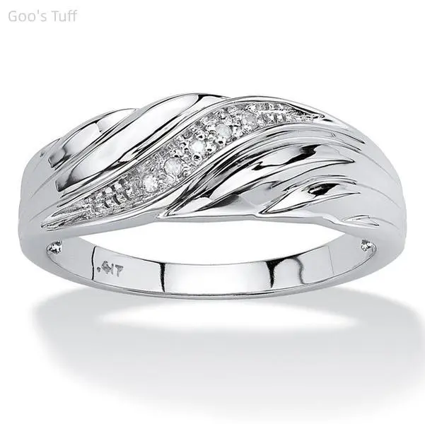 Couple Matching Rings, Twisted Inlaid Rhinestone Unisex Stackable Bands, Comfort-Fit Costume Jewelry for Anniversary, Wedding Gifts, European Cross-Border Hot Seller