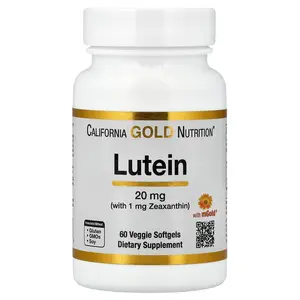 California Gold Nutrition Lutein with Zeaxanthin from Marigold Extract, 60 Veggie Softgels