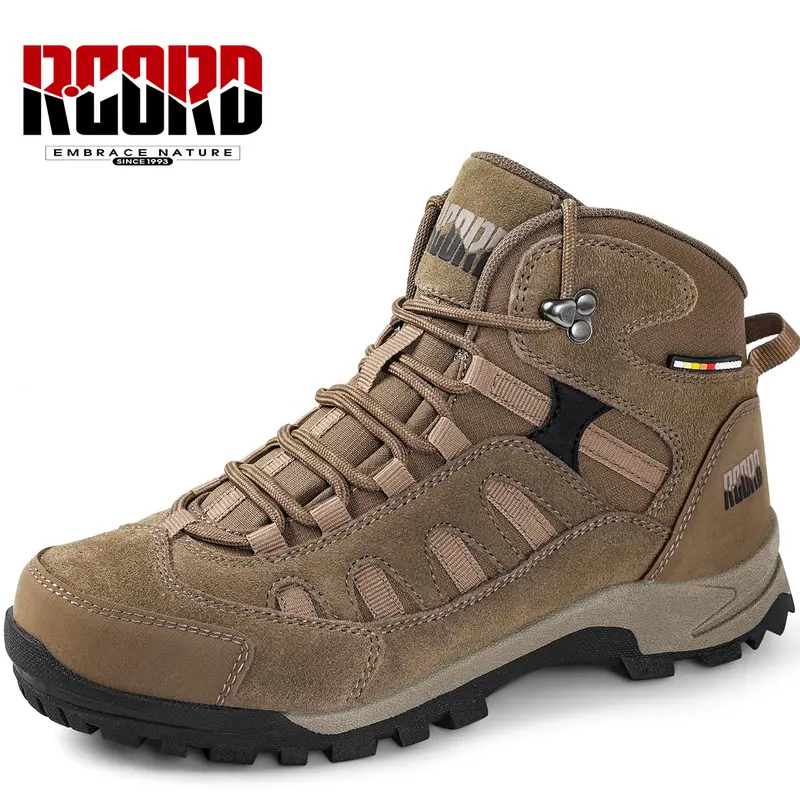 R CORD Women's Hiking Boots Waterproof Lightweight Women's Hiking Shoes Ankle Support Outdoor Hiking Shoes Non-slip Stable Shoes Weatherproof Footwear Durable Rubber Sole Tread Pattern Stability