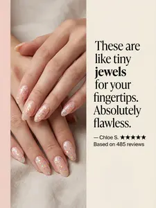 Cotton Candy Dreams Premium Salon Quality, Handcrafted Press On Nail Set