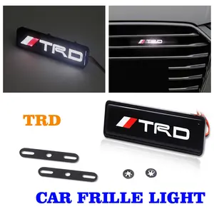 Car Engine Hood Grille LED Emblem Light Waterproof Sunproof High-End Logo Decoration Accessory for Trd Grill Car Decals