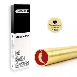 MOSAUS Mosaic Pin for Knife | Chili Pepper | Brass or Stainless | Decorative Brass Knife Handle Pins