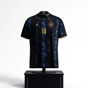 Vintage The Men #10 Dark Blue Color Soccer Jersey, La Pulga "Glacier" Jersey, Vintage Streetwear Soccer Jersey, Gifts Boyfriend, Sports Top