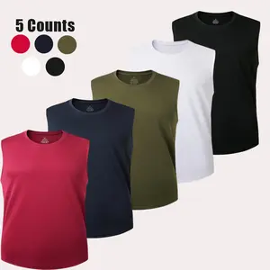Men's Breathable Exercise Muscle Sleeveless Running Vest Summer Gym Top Training Shirts Back To School Quick Vest for Sports Athletic Clothes Work Out Outdoor basketball football compression tank top