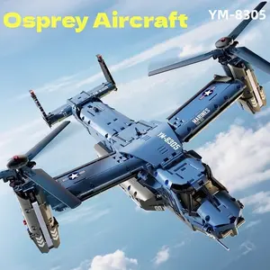 Large Military Helicopter Building Block Model, Kids' Toy, Assemble Your Own Rotorcraft, Perfect Gift for Young Aviation Enthusiasts