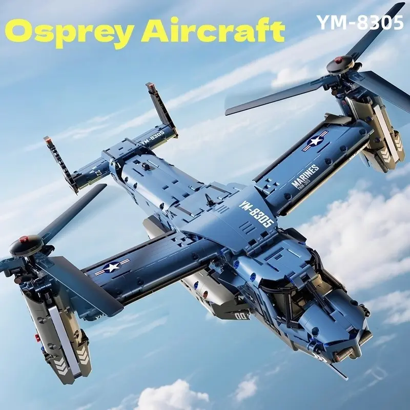 Large Military Helicopter Building Block Model, Kids' Toy, Assemble Your Own Rotorcraft, Perfect Gift for Young Aviation Enthusiasts