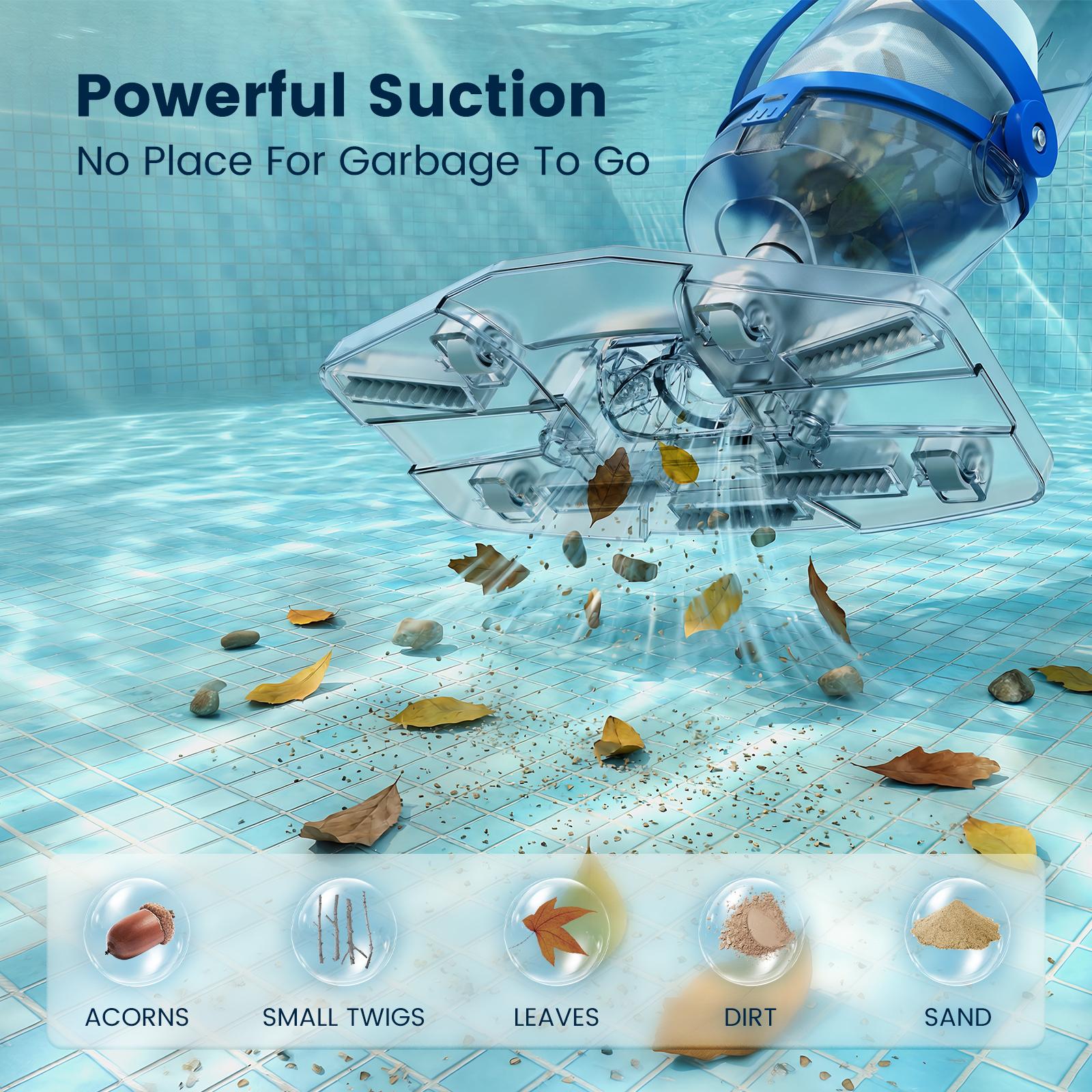 【Summer Cleaning】Enhulk Newest PC22 Ultra Pool Vacuum for Above Ground Pools with Telescopic Pole, 2 Suction Modes More Professional, Ergonomic Handle Design, 18.5 Gals/Min Deep Cleaning Cordless Battery Operated, with Filter Ball, Pro-Level Clean 【Summer Cleaning】Enhulk Newest PC22 Ultra Pool Vacuum for Above Ground Pools with Telescopic Pole, 2 Suction Modes More Professional, Ergonomic Handle Design, 18.5 Gals/Min Deep Cleaning Cordless Battery Operated, with Filter Ball, Pro-Level Clean