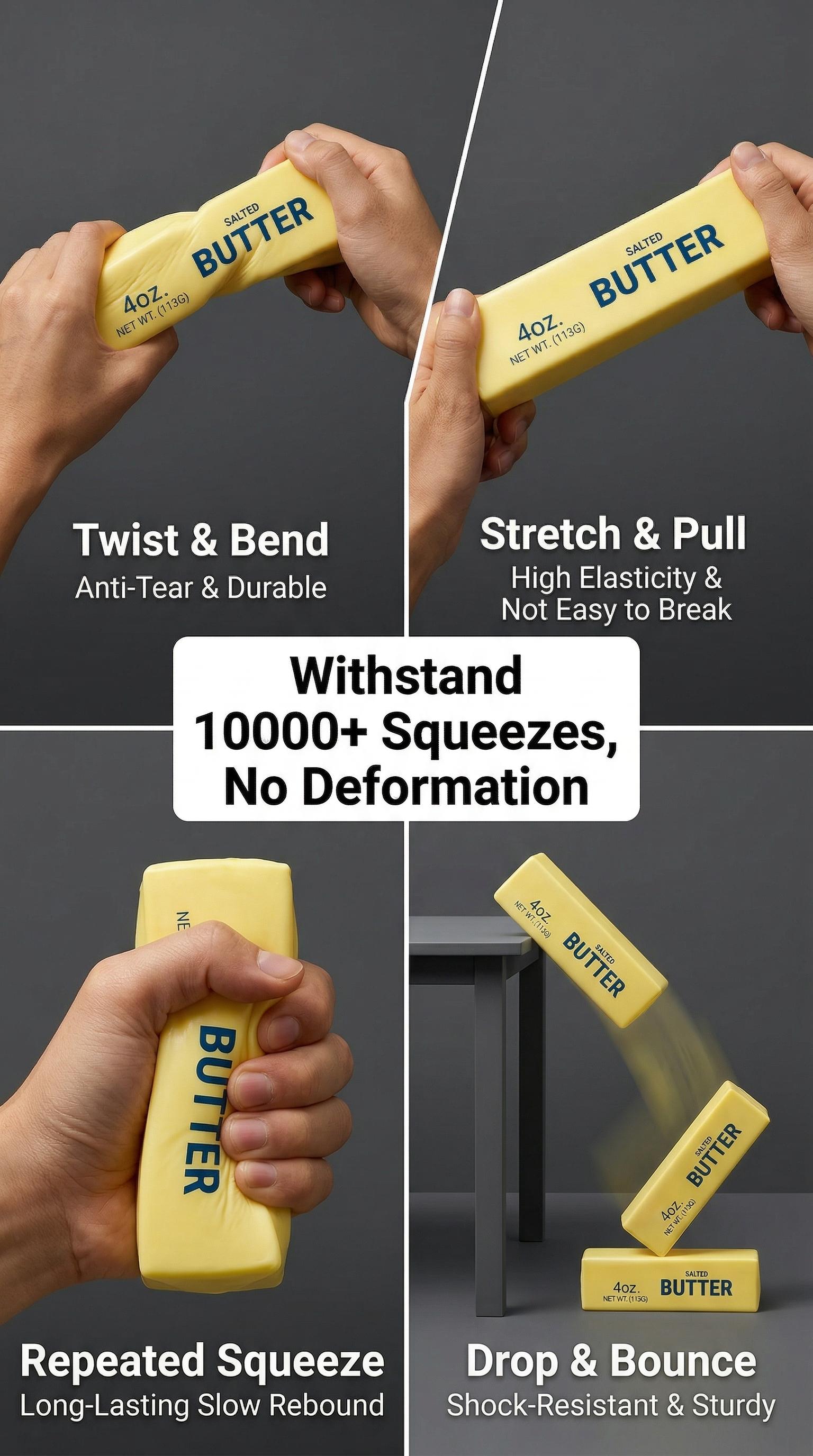 Midou Slow Rising Dumpling Squishy Butter Squeeze Toy Pack Sensory Stress Relief Squishies Soft & Stretchy Fidget Toys for Anxiety Relief Party Favors (Dumpling Squishy Butter)