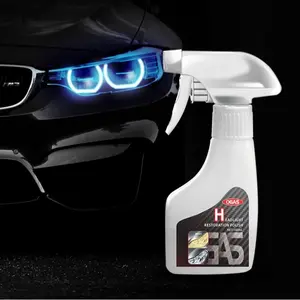 Car Headlight Restoration Fluid, Stain Removal, Foggy Cleaning Agent, Polishing Set, No Sanding Required, Crystal Coating Liquid