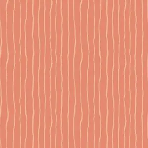 Fabric Henry Glass Coral Wavy Stripes Bumble and Bloom by the Quarter Yard 1593-22