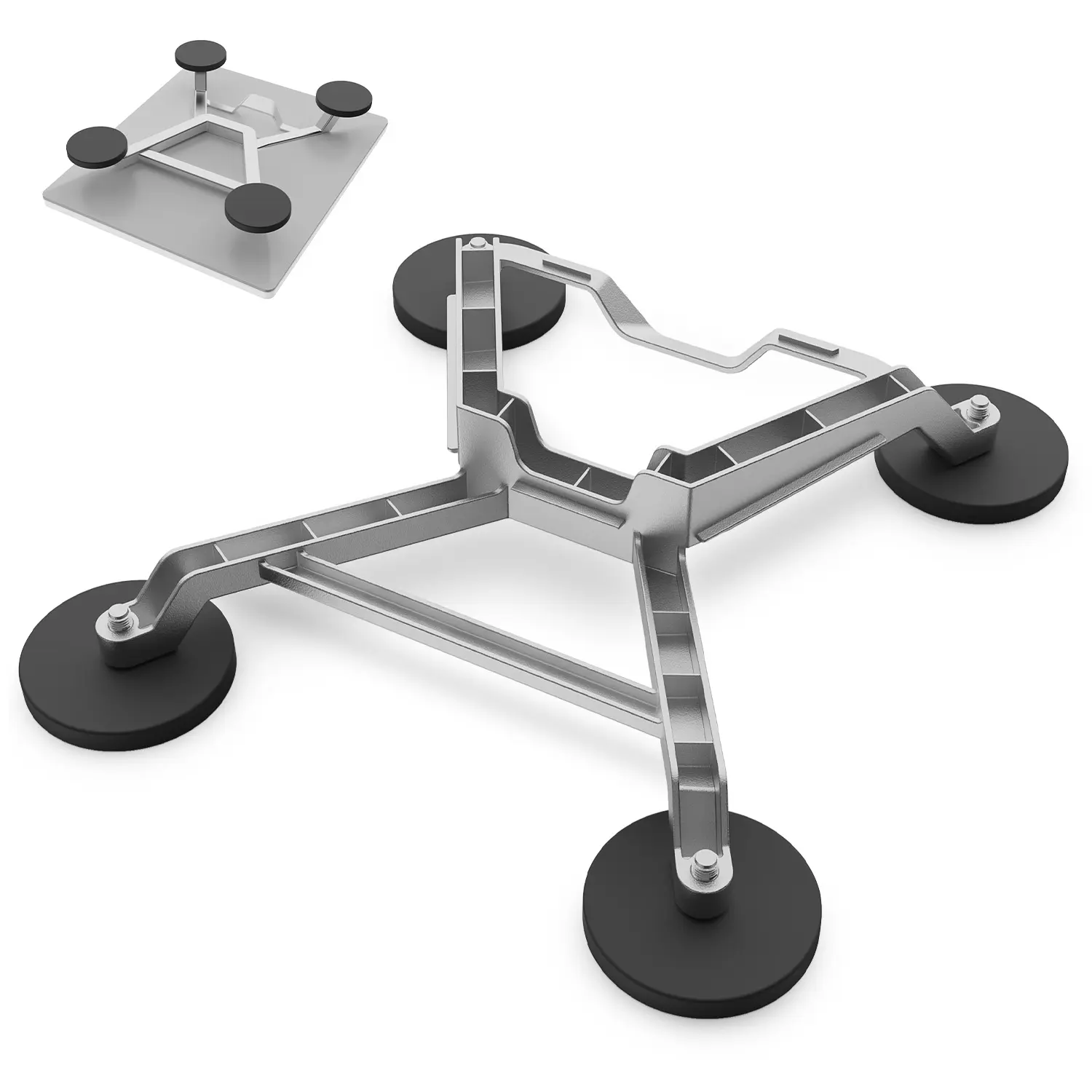 Starlink Mini Portable Mount Base, 264lbs Heavy-Duty Magnet Bases, 6061 Aluminum Alloy, 1.97in Height, All-Weather Durable No-Drill Accessory for RV/Truck, Outdoor Trips, Toolless Install