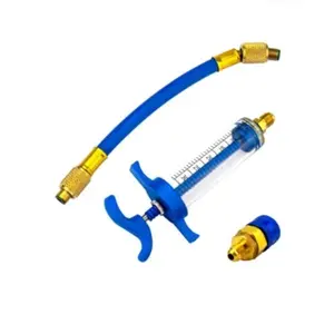 automotive fluid extractor pump Oil  UV Dye Injector 30ml ( 1 oz ) with Low Pressure Adapter for AC Air Conditioning Automotive Refrigerant Oiler Syringe