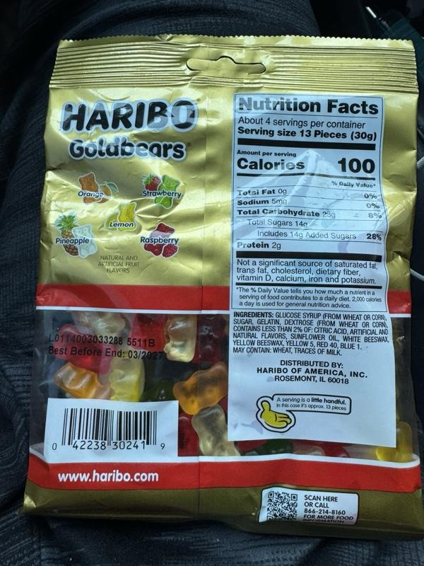 Haribo gummy bears 3 pack