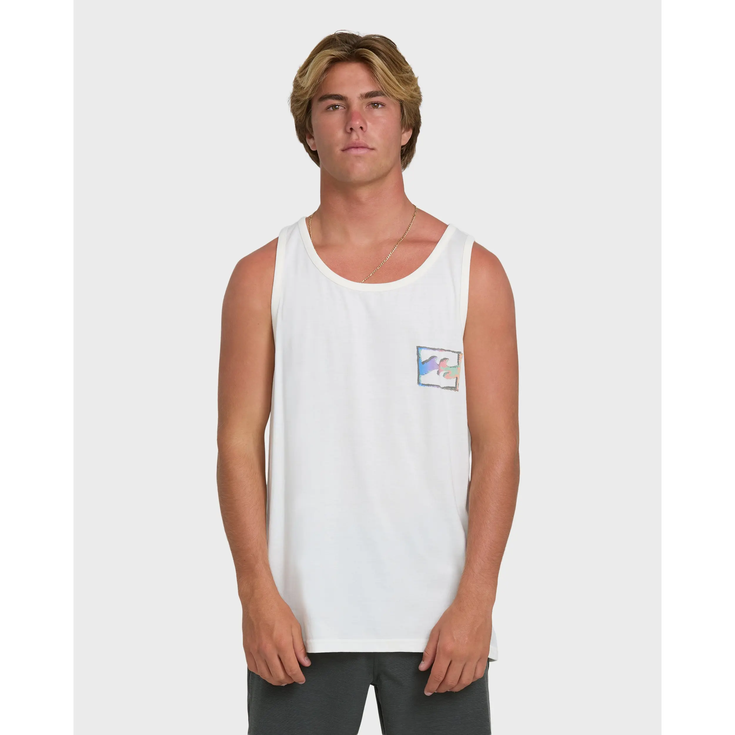 Crayon Wave Premium Tank Top - Off White