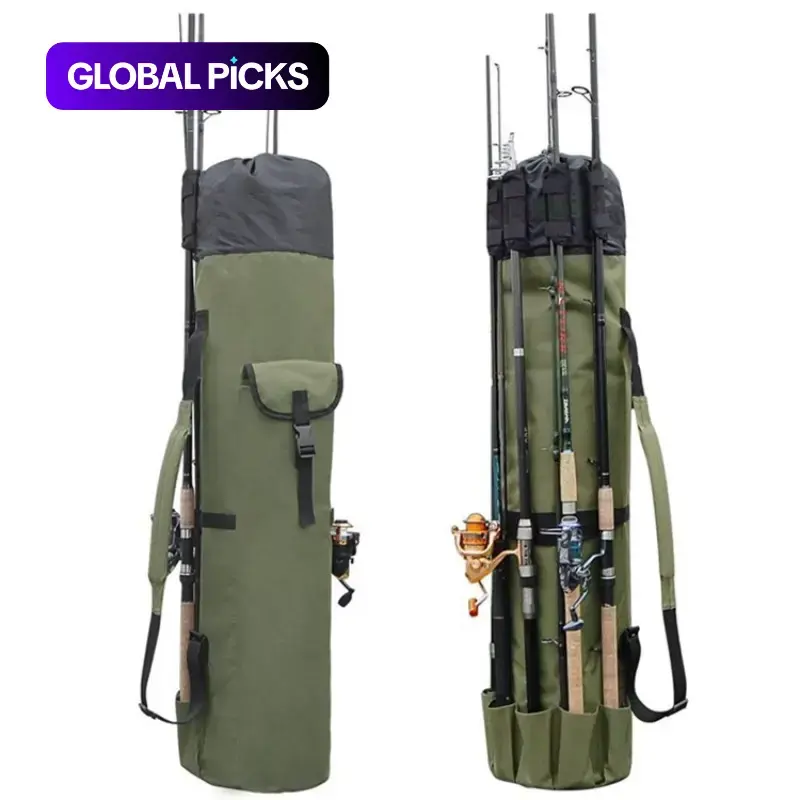 Multifunctional Fishing Pole Bag, Portable Organizer Bag for Fishing Tools, Outdoor Fishing Accessory #GLOBAL PICKS