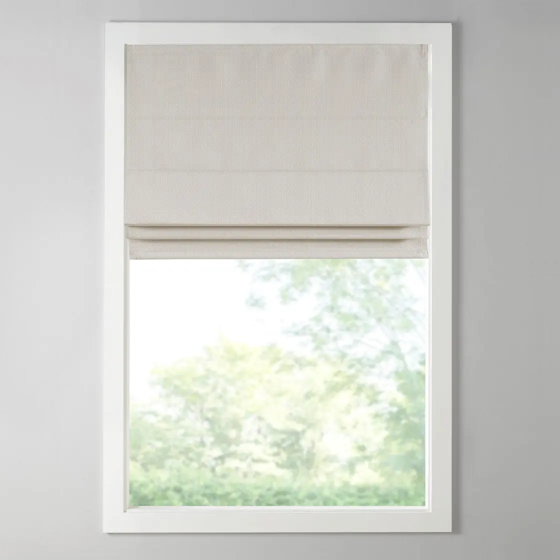 Cordless Roman Shade with Basketweave Texture, Room Darkening & Thermal Insulation, 23x64 Inches, Beige Polyester, Easy Install Window Blind for Bedroom, Living Room, Kitchen