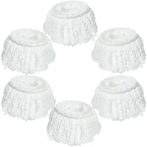 6 Pack Mop Heads Replacements, Compatible with FunClean Spin Mop &  Mop Bucket, Microfiber Spin Mop  Refill Cleaning Supplie for  Industrial and Commercial Use