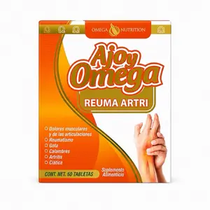 Ajoy Omega Reuma Artri Joint & Muscle Support Dietary Supplement Tablets with Glucosamine Blend, 60 Tablets