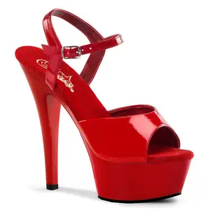 Pleaser Kiss-209 Womens Sandals in Red