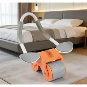 Upgraded Automatic Rebound Abdominal Wheel with Cushioned Elbow Support, Non-Slip Core Fitness Trainer, Portable Home Workout Abdominal Machine, Reliable Fitness Tool for Men, Women & Newcomers, Abdominal Wheel Roller