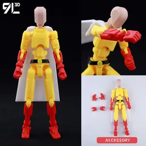 9L3D Printed Anime Characters Lucky Dummy 13 Action Figures Venom Spider-Man Multi-Jointed Movable Shapeshift Mannequin Toys