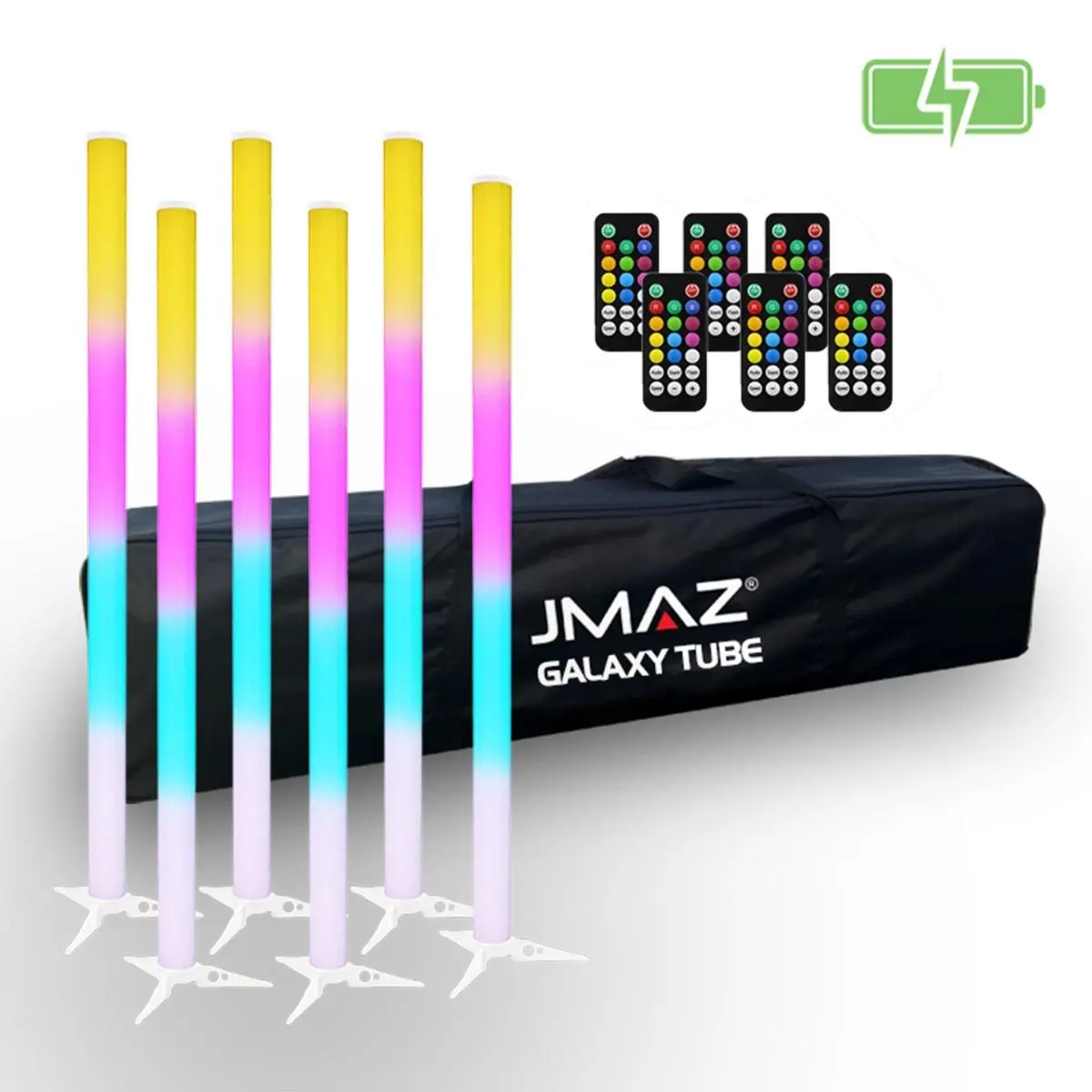 JMAZ Lighting JZ2006 Galaxy Tube 6pk Battery Powered LED Effect Tube