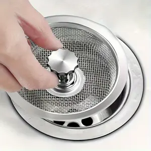 2pcs Non-Clogging Mesh Stainless Steel Kitchen Sink Strainer - for Bathroom, Washroom & Vanity