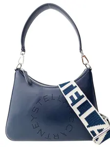 Pre-owned stella mccartney vegan Shoulder Bags Navy Blue Logo Crossbody Shoulder Bag