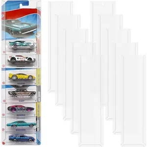 Model Car Wall-Mount Organiser Set (10 Pcs) - Compatible with Hot Wheels, Match-Box Packaged Units, Holds Up to 100 Units, Secure Hold, Easy Installation, Ideal Gift for Toys & Hobbies Enthusiasts, Storage Shelf Rack