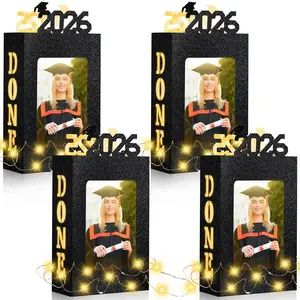 Class of 2026 Graduation Table Centerpieces 4/8Pcs LED Photo Holder Decorations, Light Up 4x6 Grad Party Table Decor for High School & College Graduation Celebration, Senior Night Party Favor Gift summerwins
