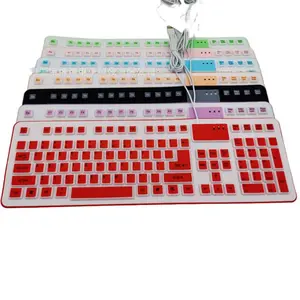 Silicone Waterproof Folding Keyboard Keys Desktop Laptop Keyboard Industrial Dustproof Gaming Keyboard
