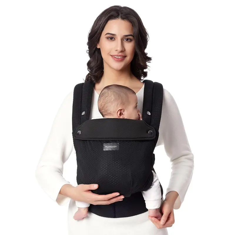 Momcozy Baby Carrier - Ergonomic, Cozy and Lightweight Carrier for 7-44lbs, Effortless to Put On, Ideal for Hands-Free Parenting, Enhanced Lumbar Support, Purehug for Infant to Toddler
