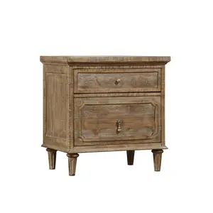 Ludin Taupe 2-Drawer Nightstand