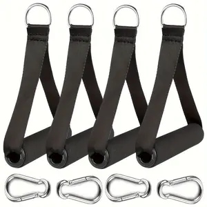 4pcs Heavy Duty Gym Exercise Handles, Rubber Handle-Cable Machine Pulley, Resistance Band Handle Grip AccessoriesHandle for cable machine, handle with resistance band, fitness equipment accessories, handle set for home and gym exercise equipment
