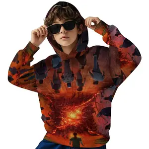 Stranger Things Teen Sweatshirt Jogging Clothing Hoody pullover gift Hooded sweater kids Anime movie children funny fancy Casual fancy long sleeve Tees sport D1229-001