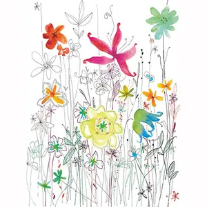 212 MAIN Joli Floral Wall Mural - 72 in., Decorative Whimsical Colorful Home Hanging Decor, Room Decor