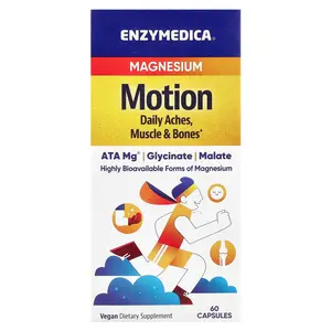 Enzymedica Magnesium Motion, 60 Capsules (350 mg per Capsule)