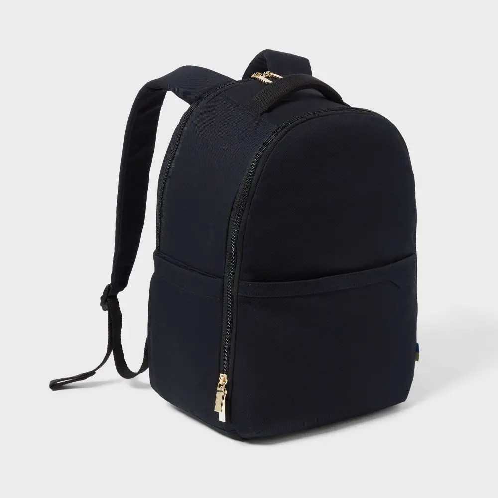 Open Story Canvas Backpack w/ 15" Zippered Laptop Pocket - Black Softside 21L